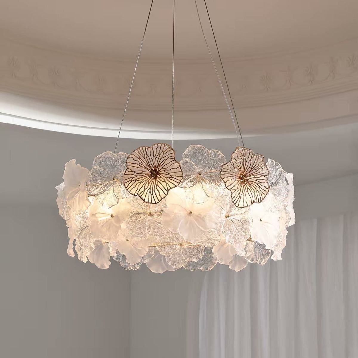 French Crystal Petal Chandelier — PALERILL AM0261