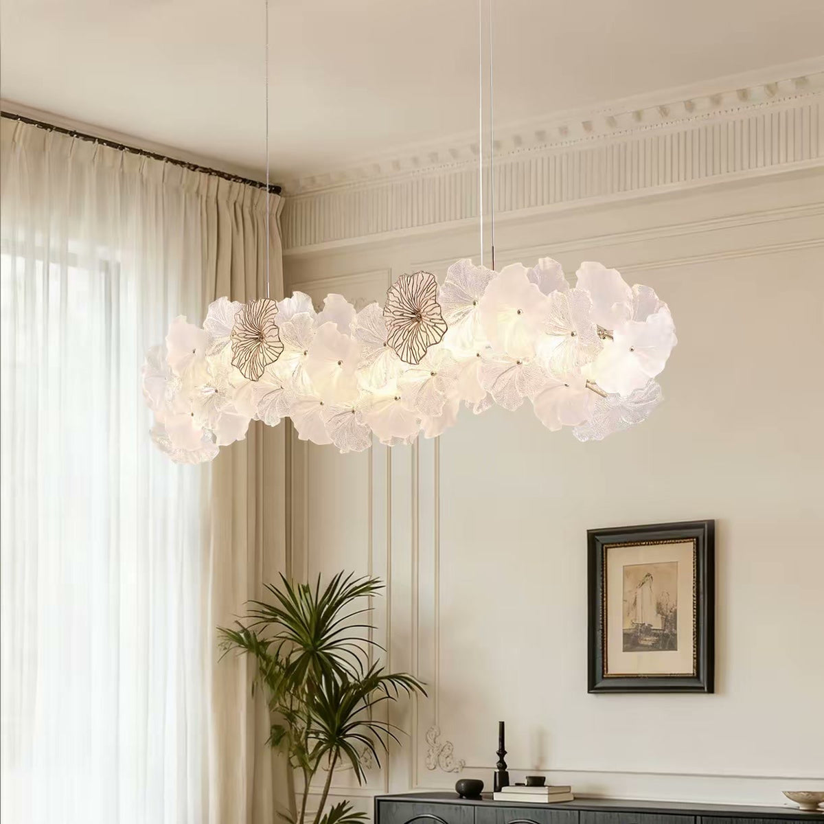 PALERILL AM0261 — French Crystal Petal Chandelier (view 2)