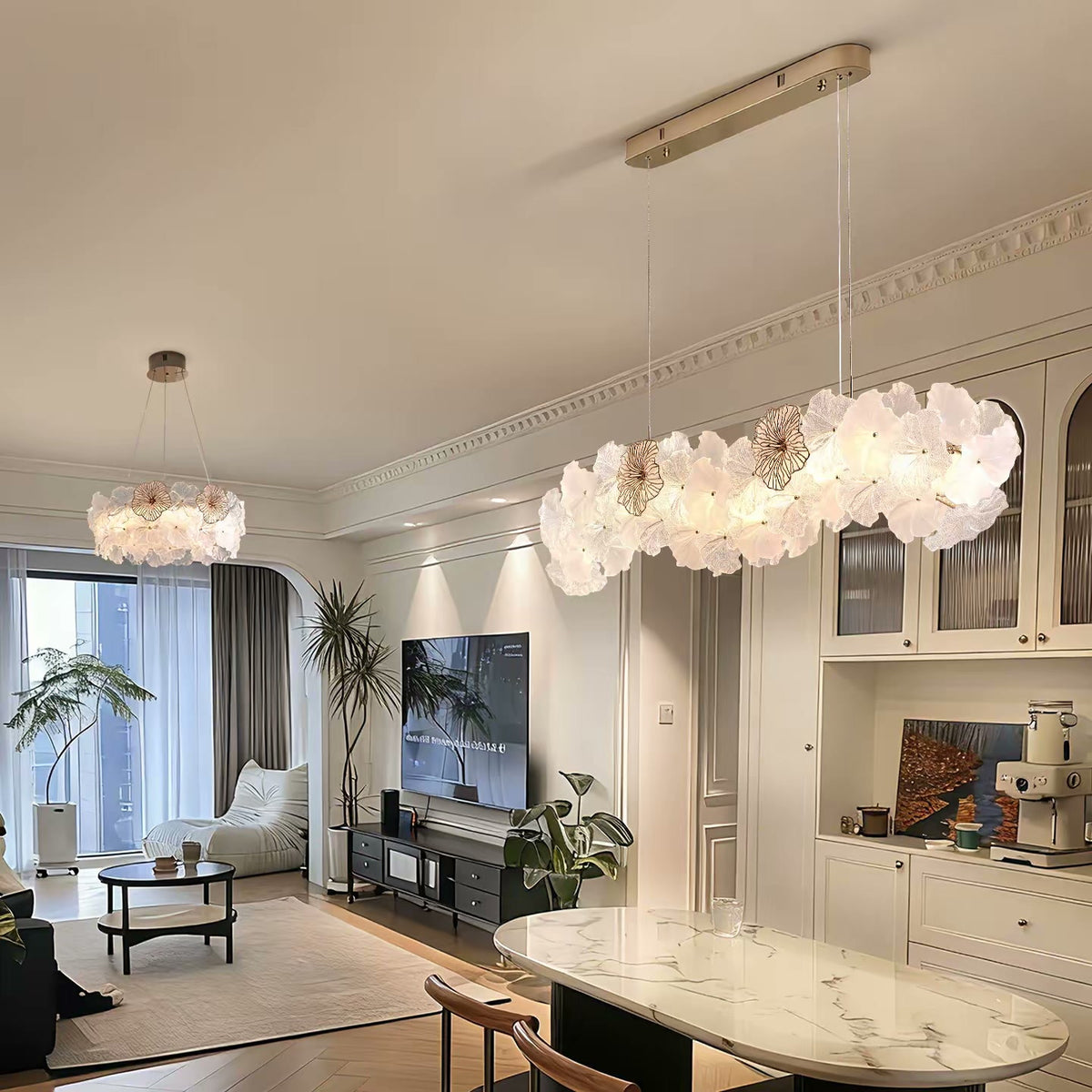 PALERILL AM0261 — French Crystal Petal Chandelier (view 4)