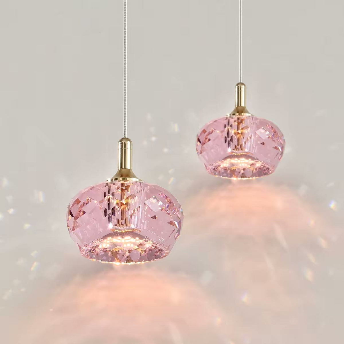 PALERILL AM0267 — French Crystal Bedside Pendant Light (view 2)