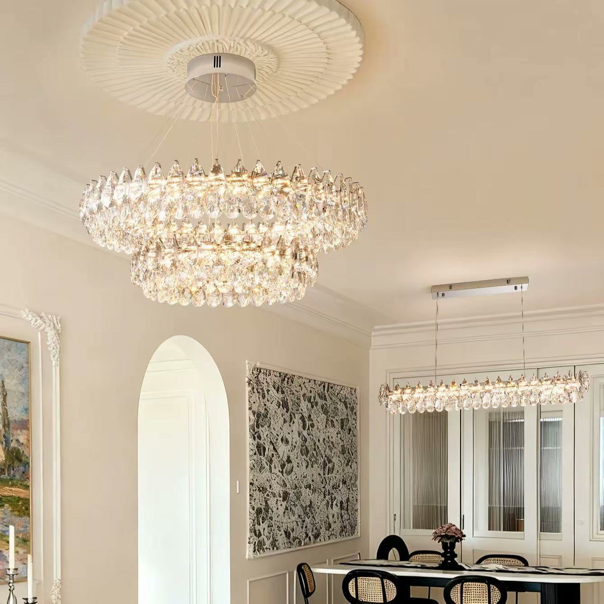 PALERILL AM0268 — Modern Luxury Crystal Ring Chandelier (view 4)