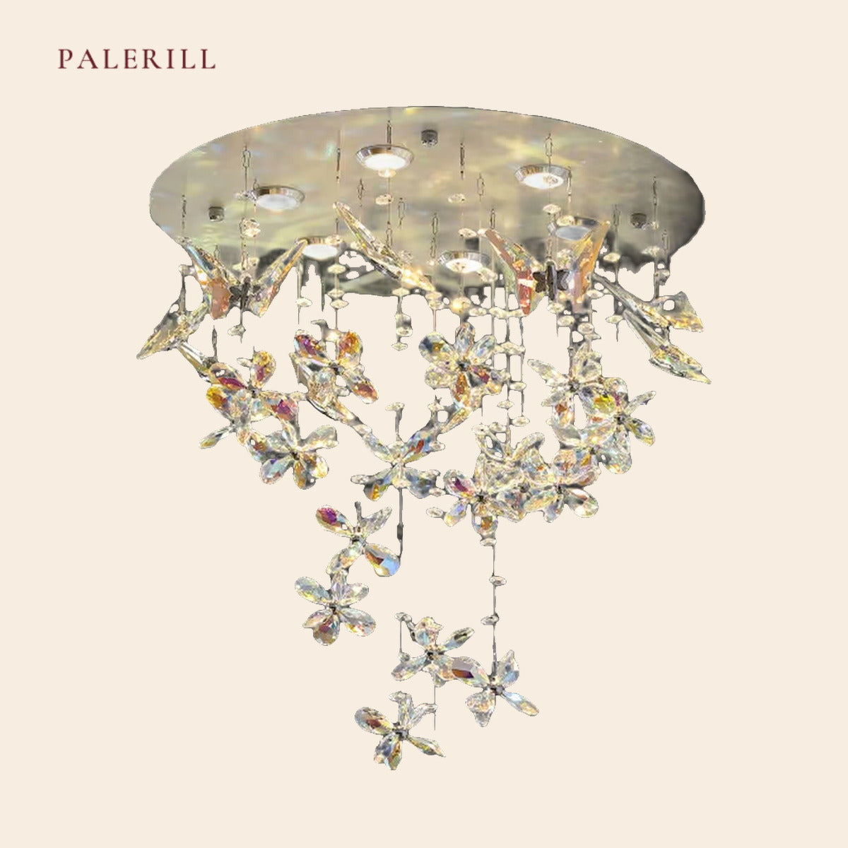 PALERILL AM0270 — French Butterfly Crystal Chandelier (view 4)
