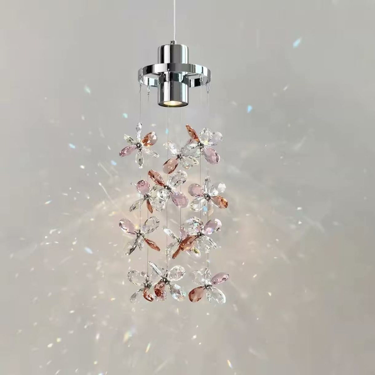 French Crystal Petal Pendant Light — PALERILL AM0273