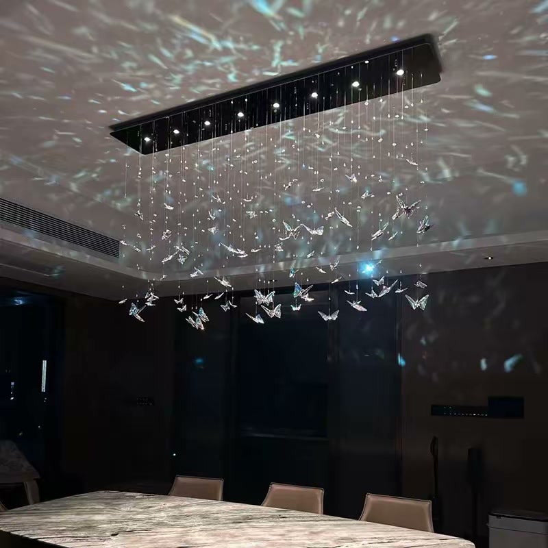 PALERILL AM0286 — Designer Linear Dining Chandelier (view 3)