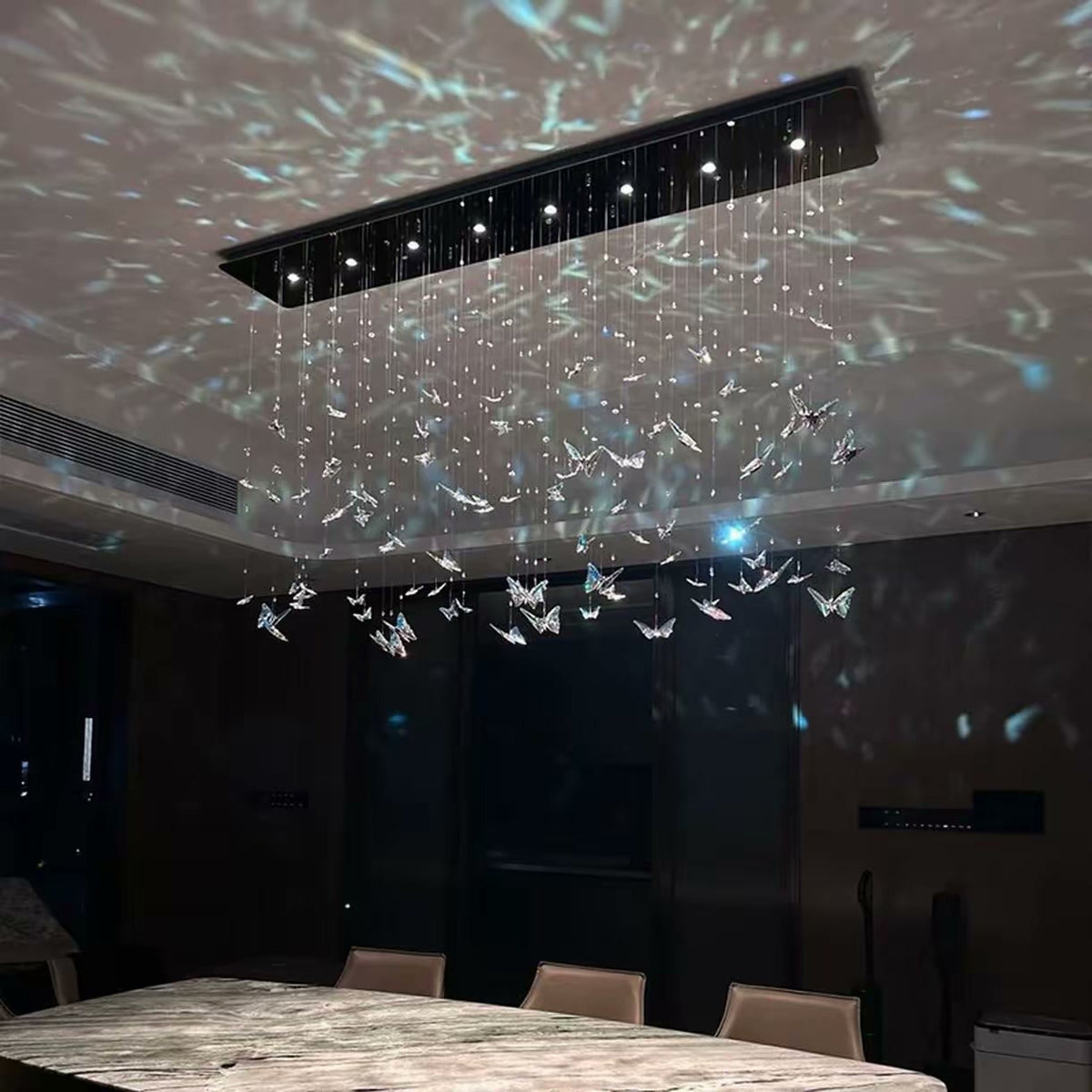 PALERILL AM0286 — Designer Linear Dining Chandelier (view 4)