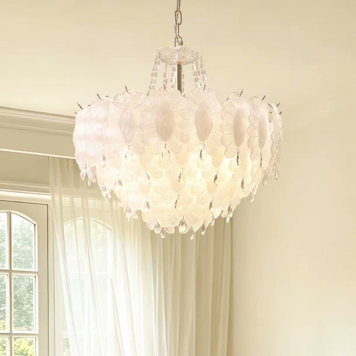 French Minimalist Glass Chandelier — PALERILL AM0287