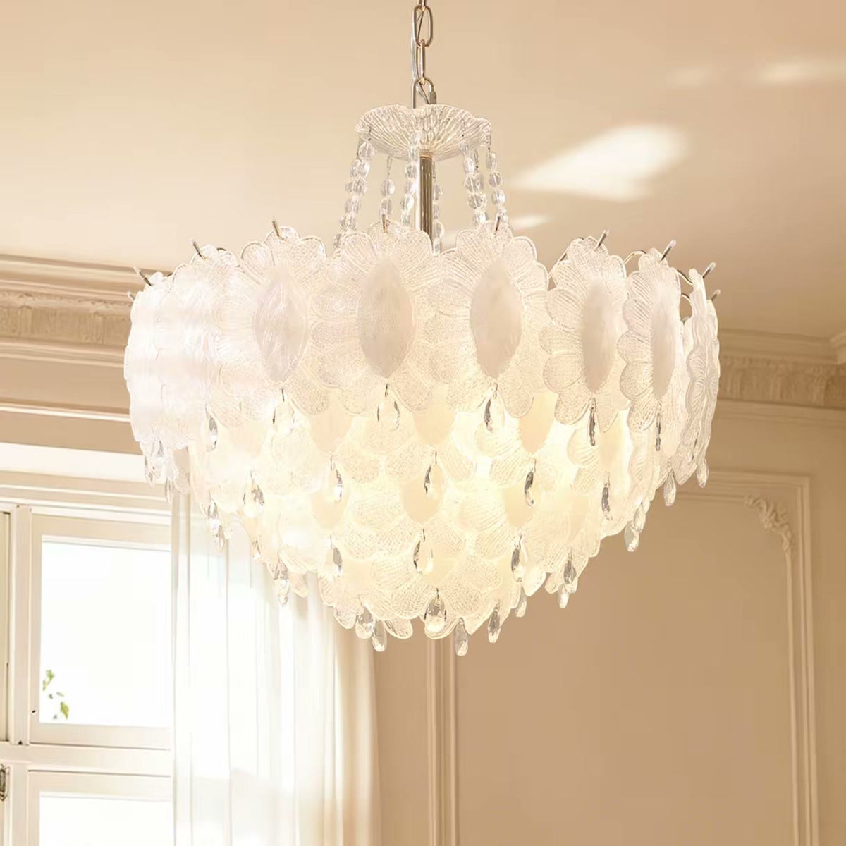 PALERILL AM0287 — French Minimalist Glass Chandelier (view 3)