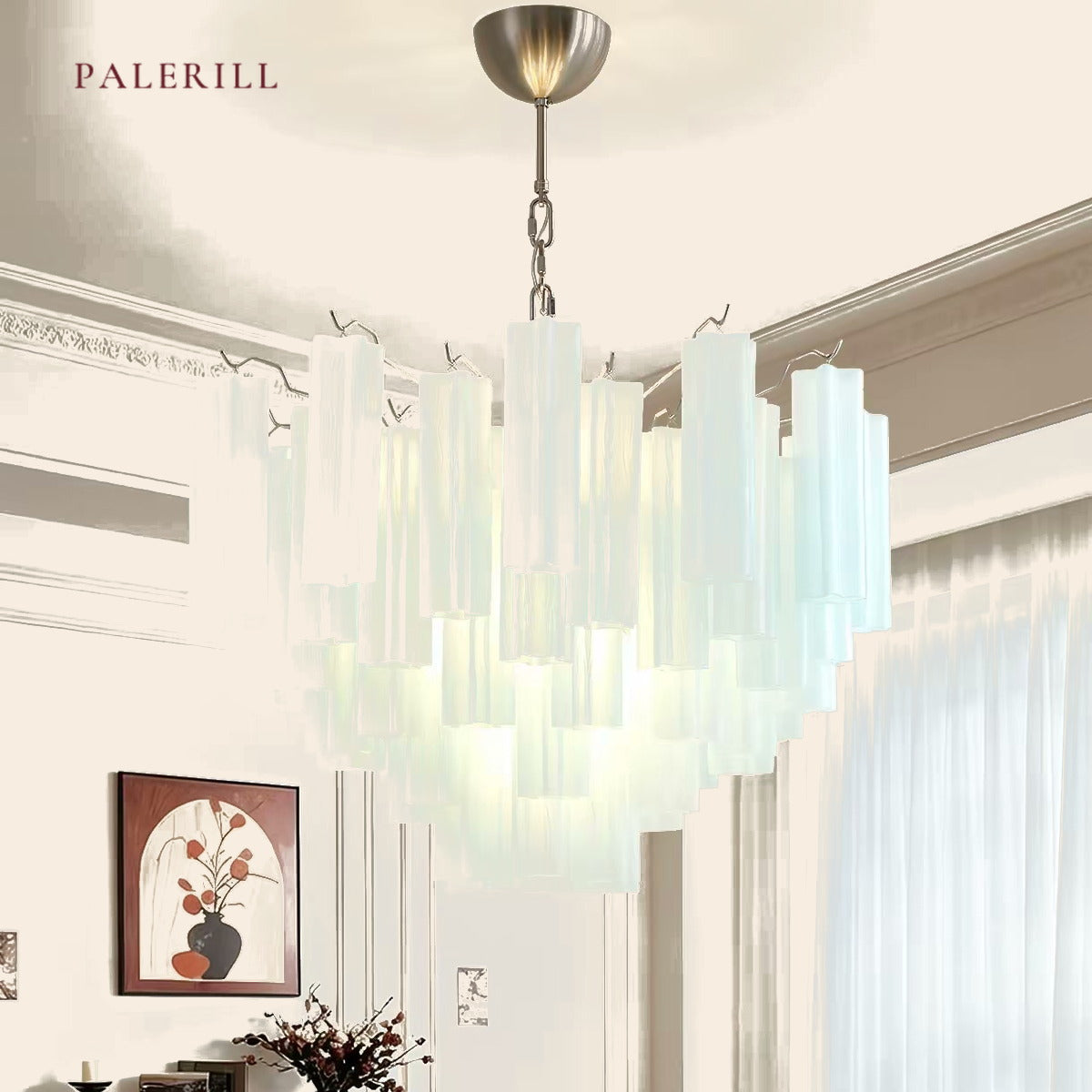 PALERILL AM0288 — Murano Nanyang Glass Stairwell Chandelier (view 4)
