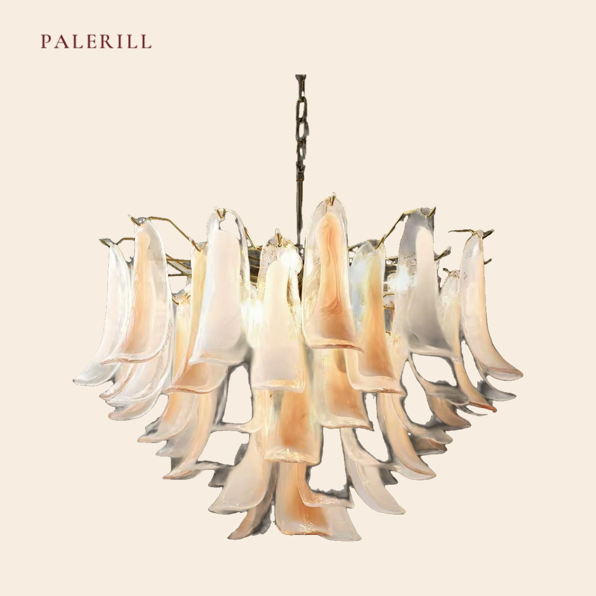 Amber Glass Murano Chandelier — PALERILL AM0296