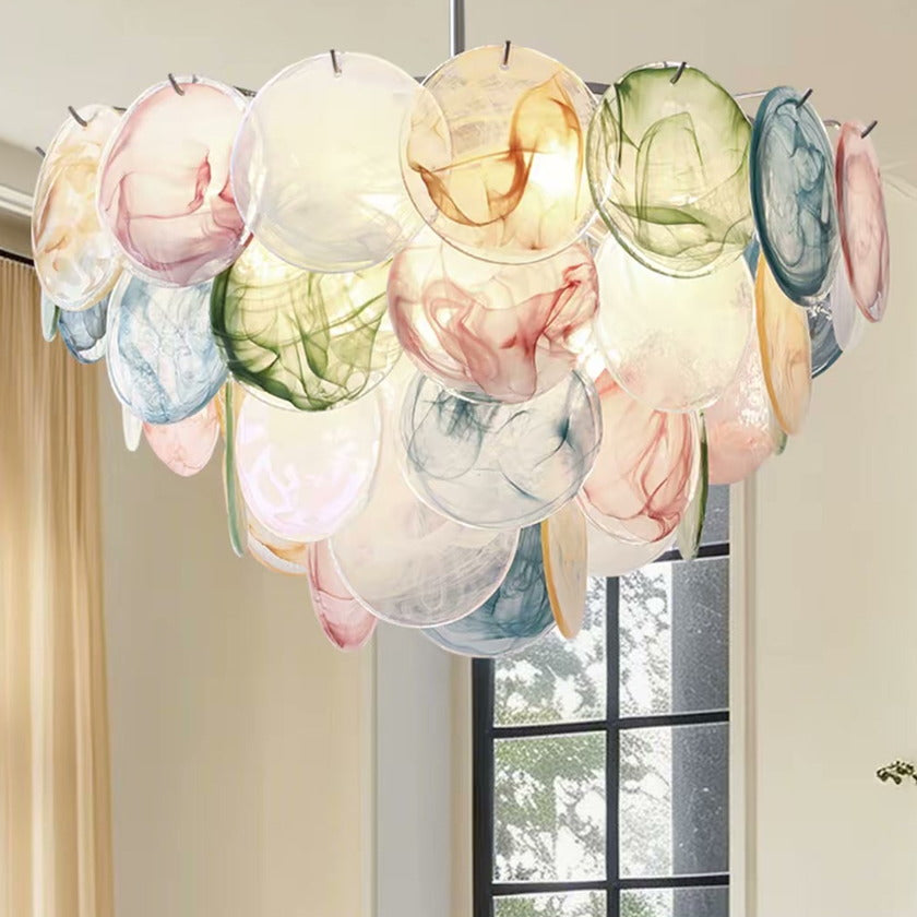 PALERILL AM0298 — Murano Colour Glass Chandelier (view 3)