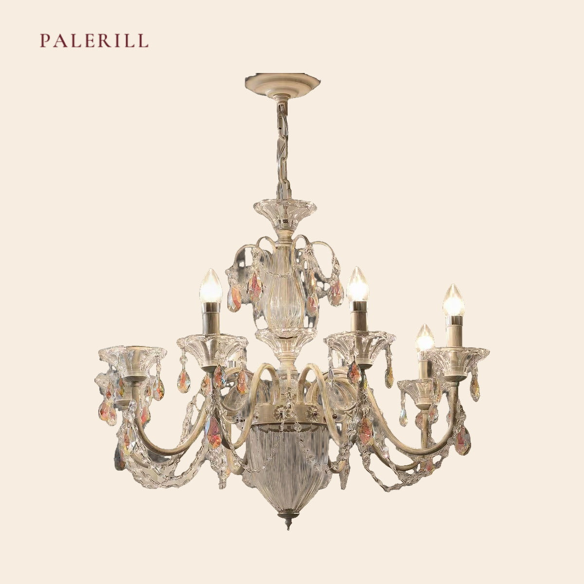 PALERILL AM0311 — French Vintage Crystal Chandelier (view 2)