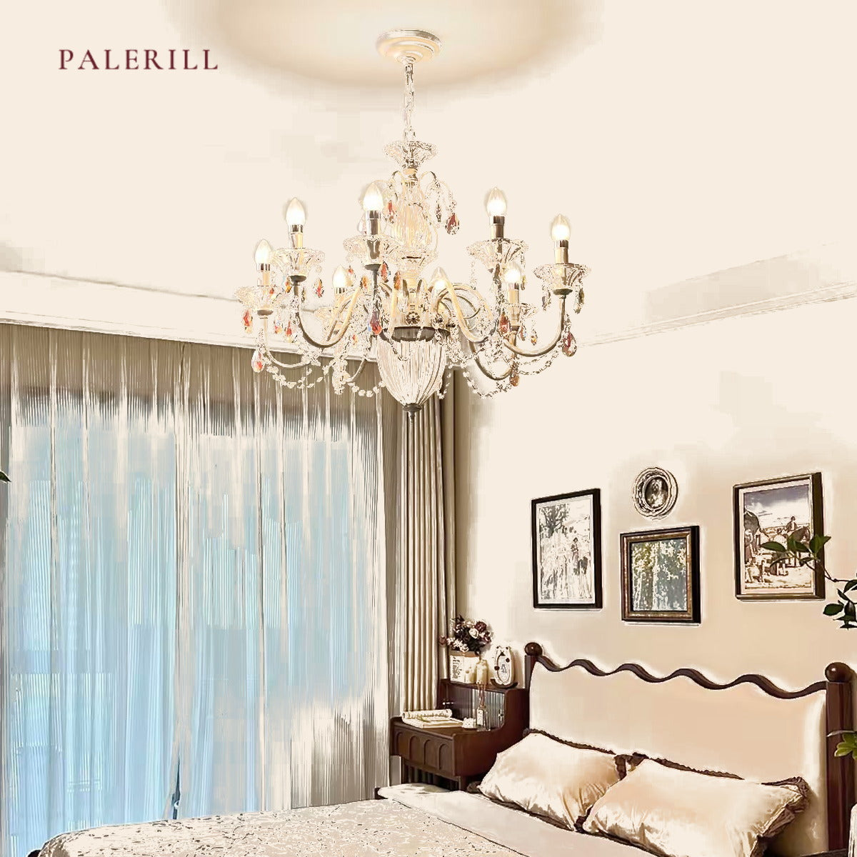 PALERILL AM0311 — French Vintage Crystal Chandelier (view 4)