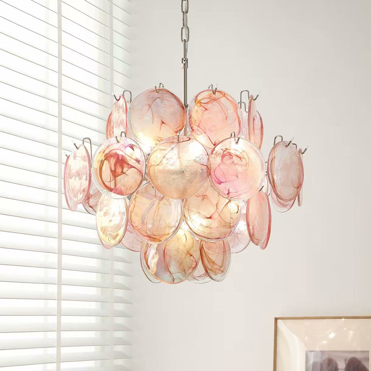 PALERILL AM0315 — French Vintage Bubble Glass Chandelier (view 2)