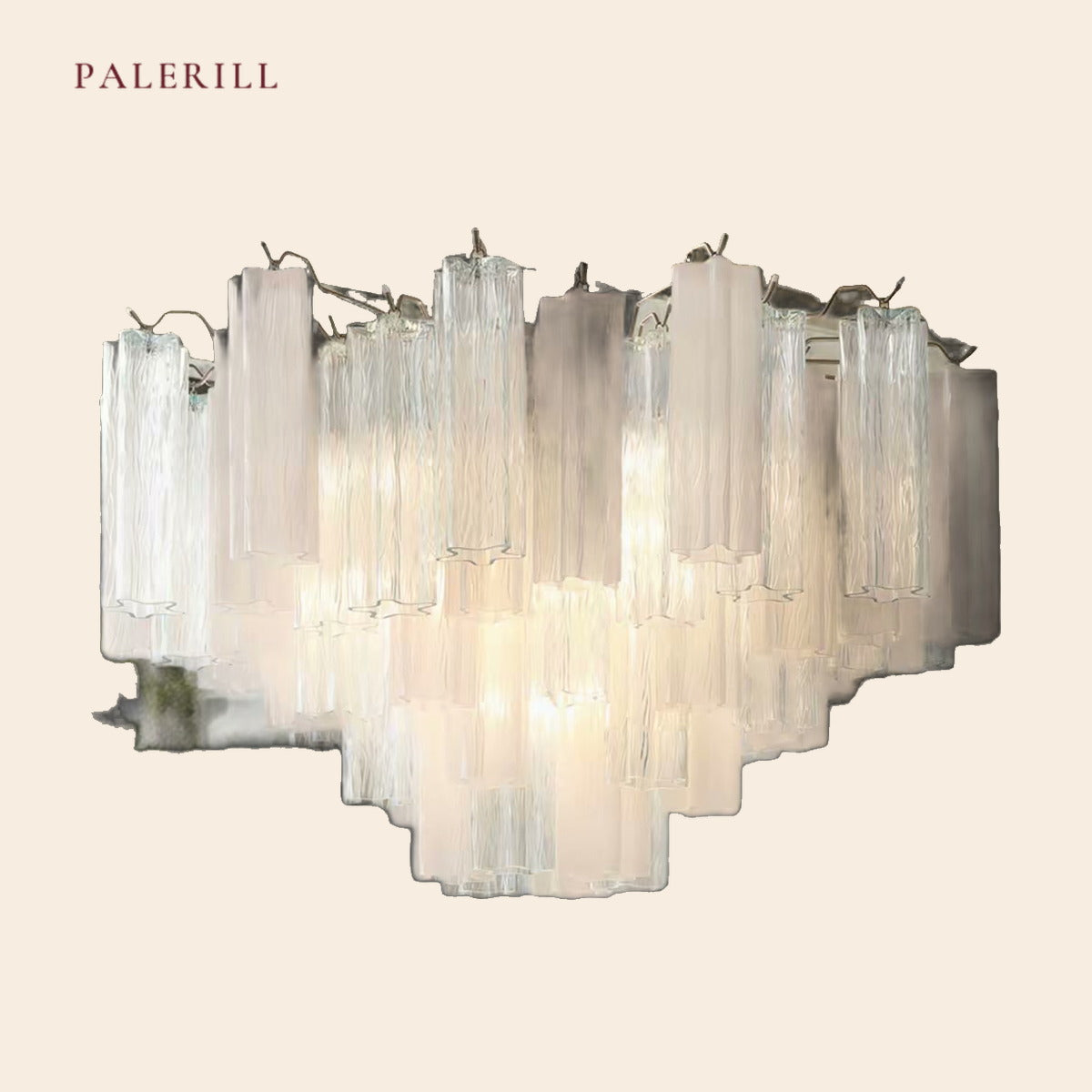 Murano Glacier Blue Stairwell Chandelier — PALERILL AM0318