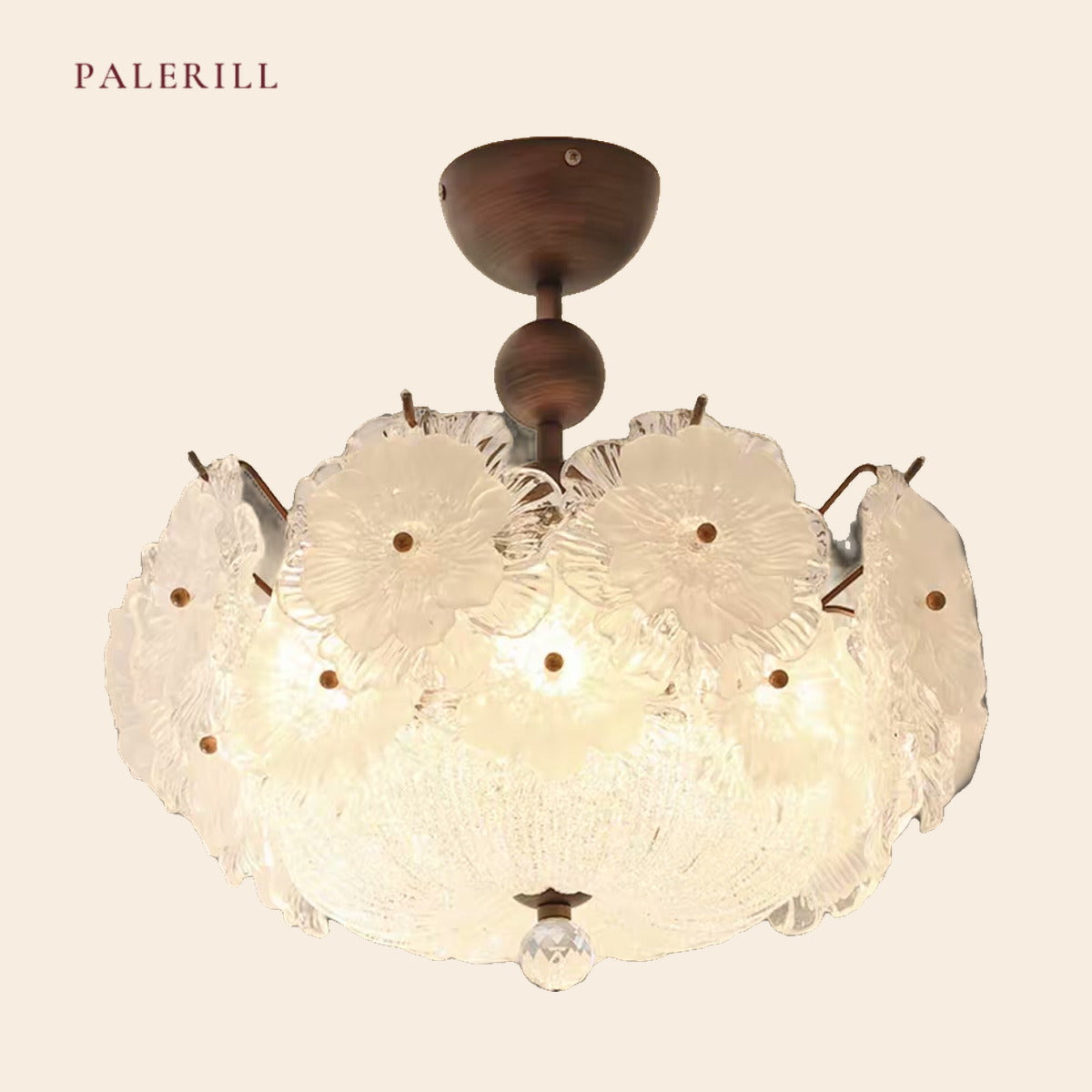 PALERILL AM0320 — French Vintage Petal Pendant Light (view 2)