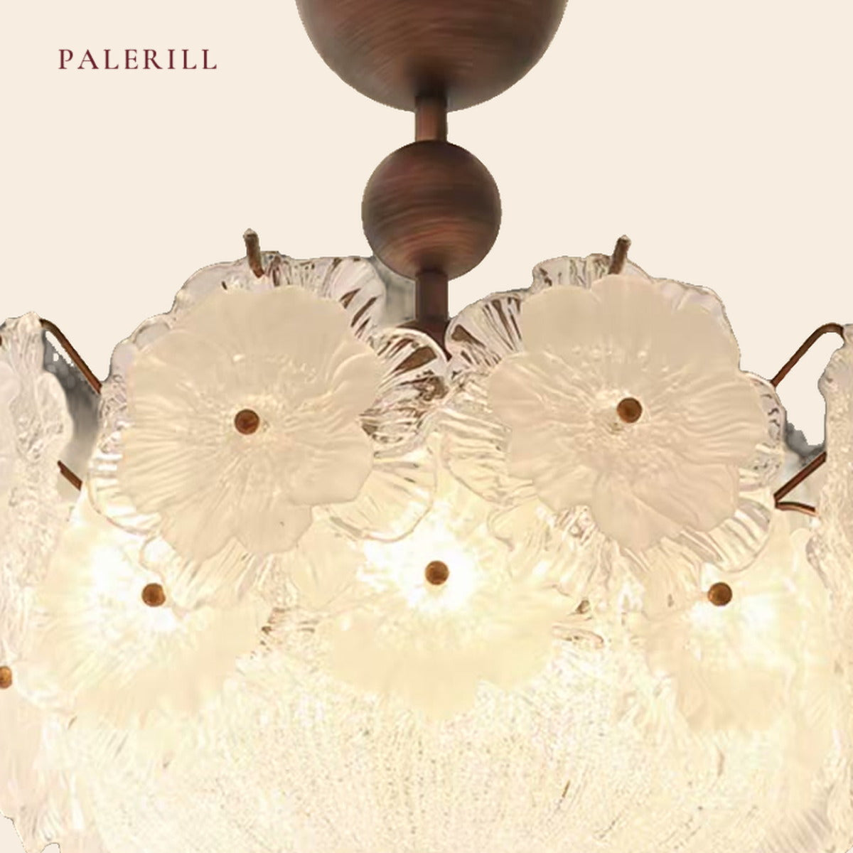 PALERILL AM0320 — French Vintage Petal Pendant Light (view 3)