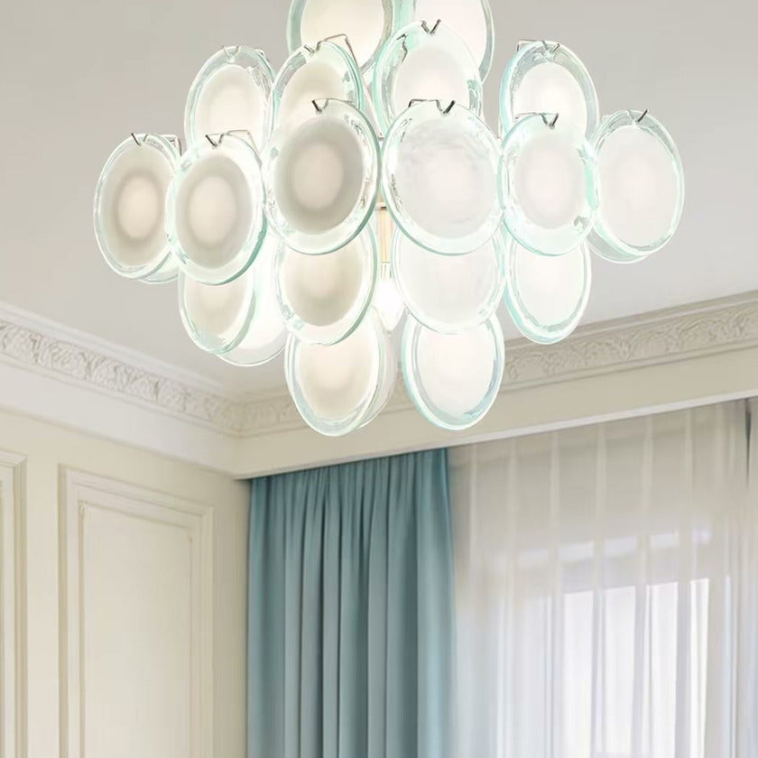 PALERILL AM0328 — French Cream Glass Chandelier (view 3)