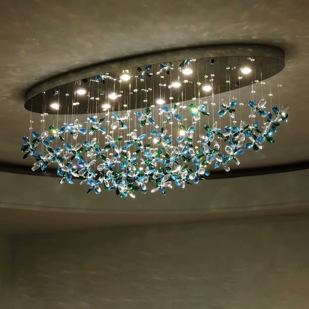 PALERILL AM0334 — French Flower Crystal Hall Chandelier (view 4)