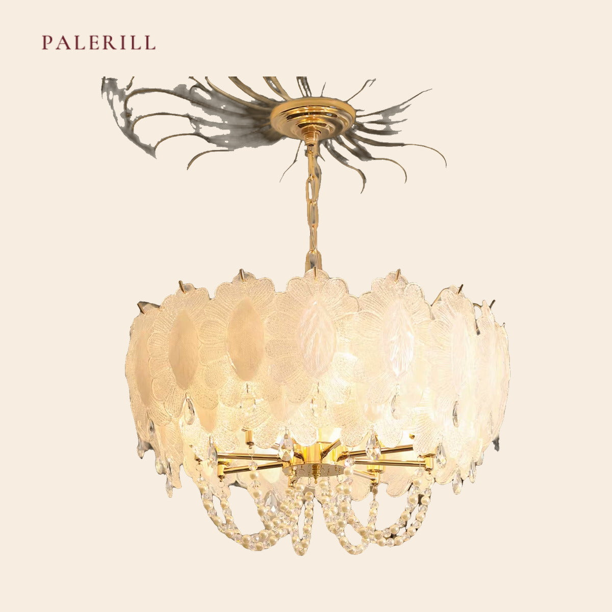 PALERILL AM0340 — French Petal Pearl Chandelier (view 3)