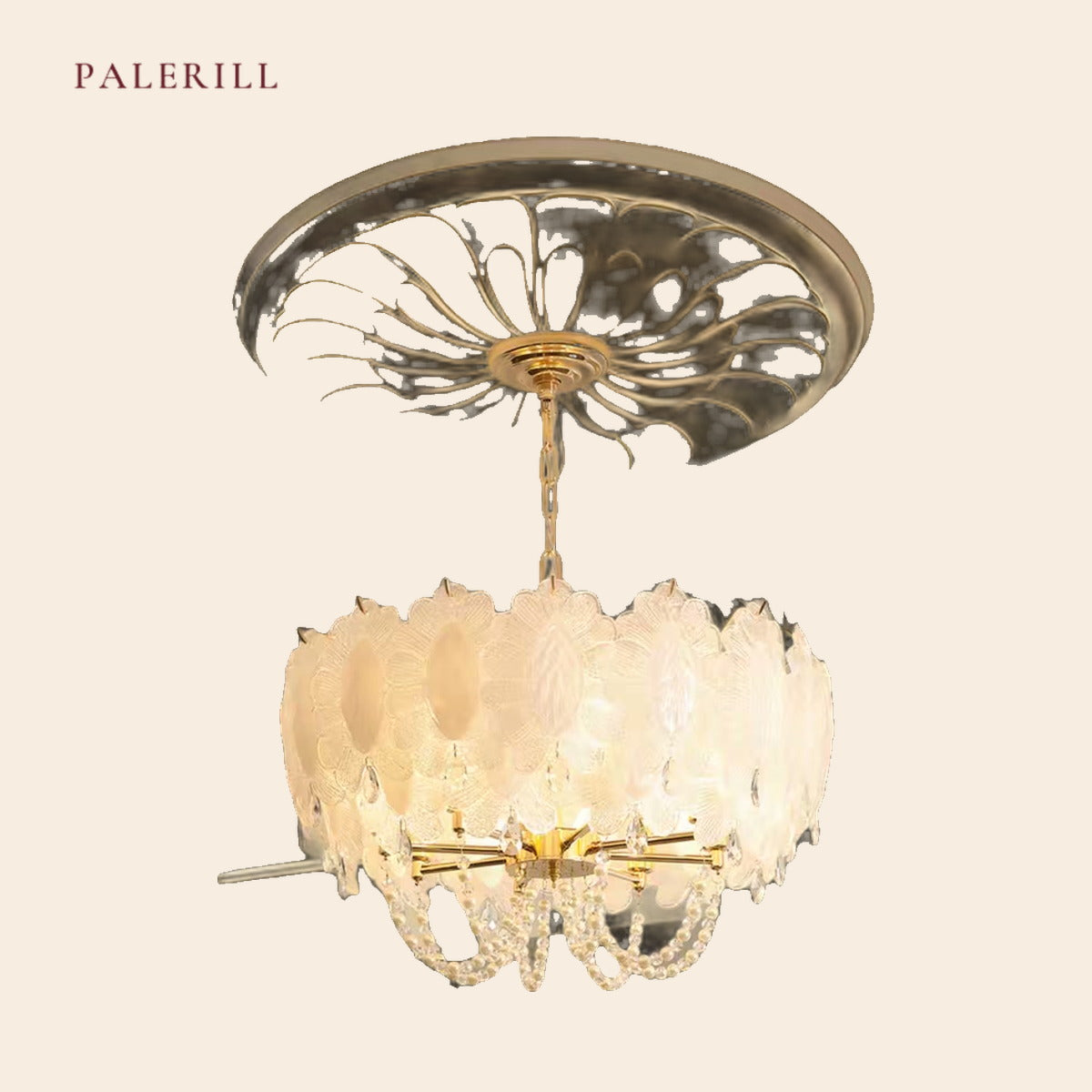 PALERILL AM0340 — French Petal Pearl Chandelier (view 4)
