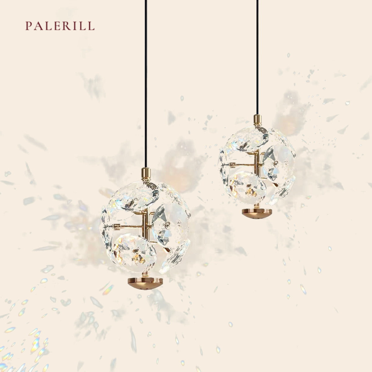 PALERILL AM0362 — Crystal Dandelion Bedside Pendant (view 2)
