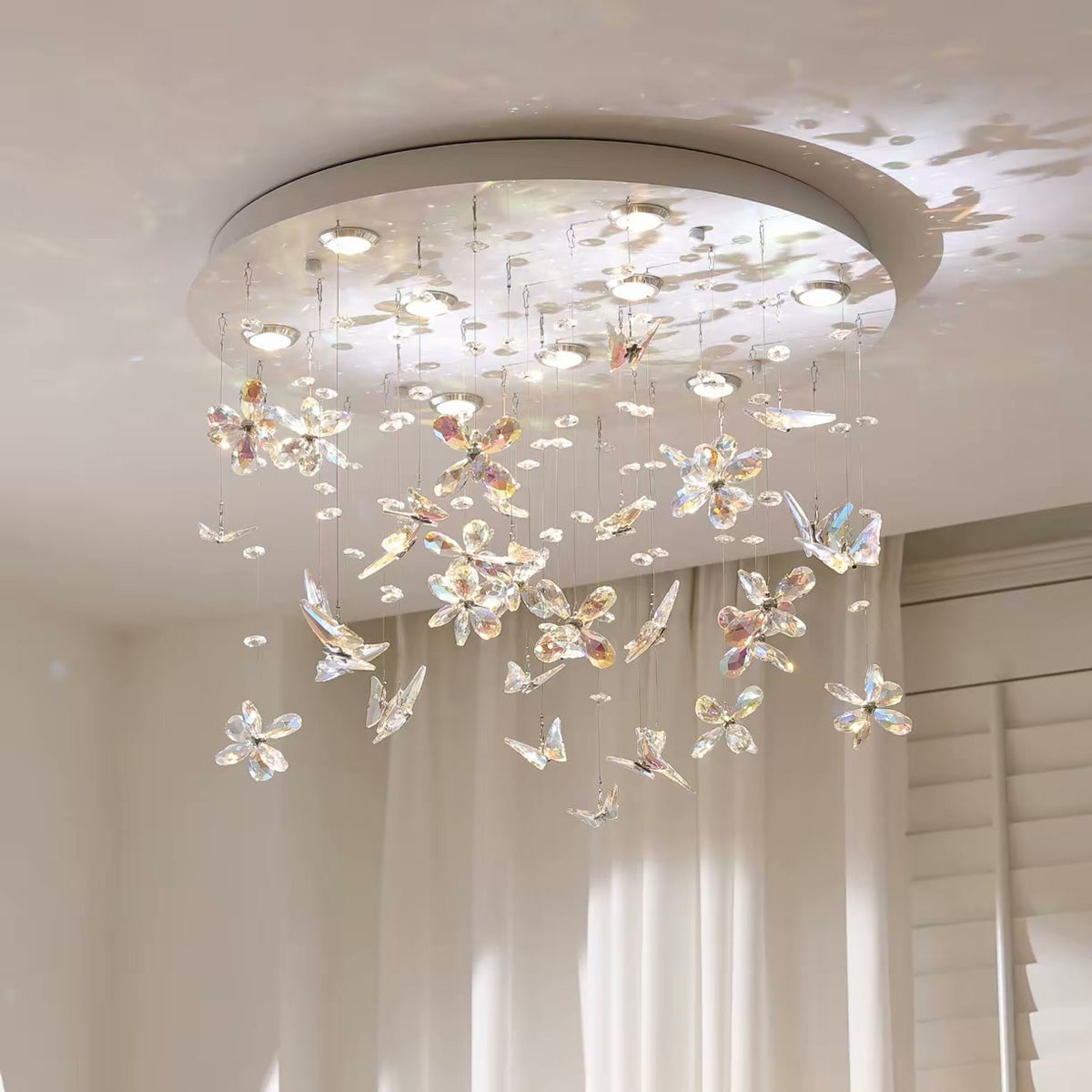 PALERILL AM0277 — French Butterfly Crystal Ceiling Light (view 3)