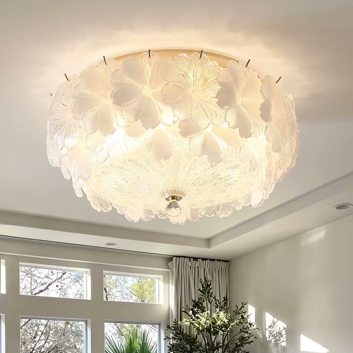 PALERILL AM0280 — French Crystal Glass Ceiling Light (view 3)