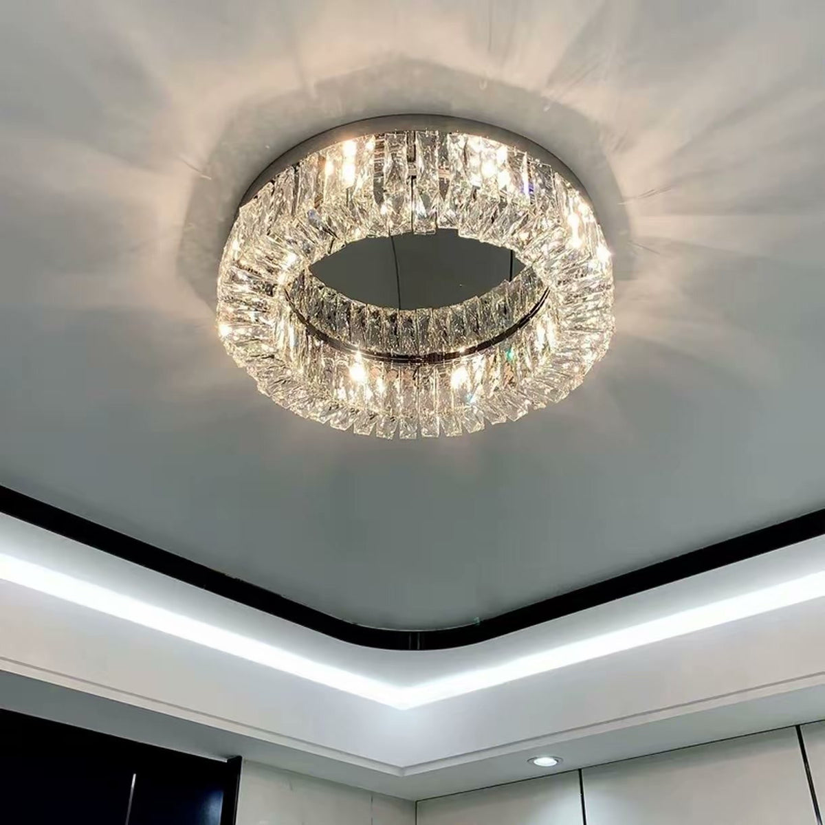 PALERILL AM0331 — Modern Crystal Ceiling Light (view 3)