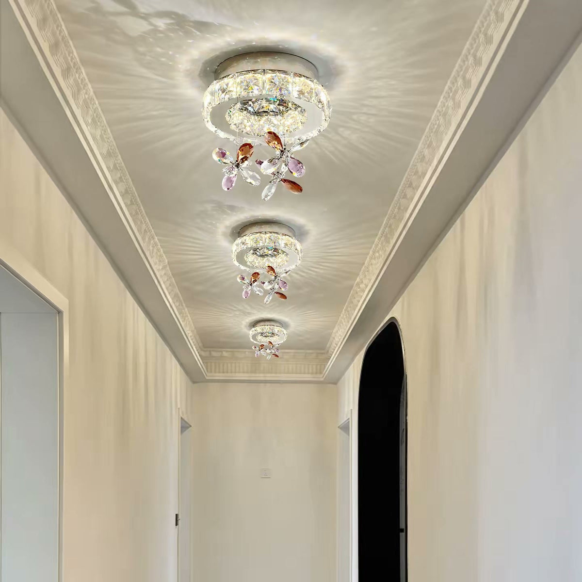 PALERILL AM0346 — French Petal Flush Ceiling Light (view 3)