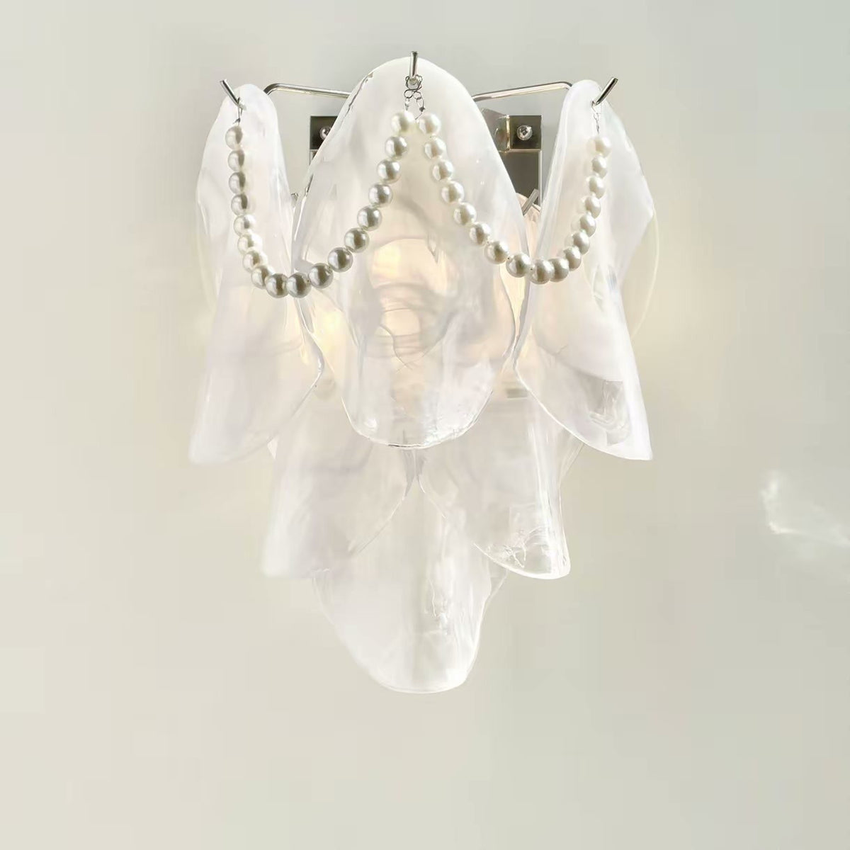 PALERILL AM0365 — French Pink Flower Pearl Wall Light (view 2)