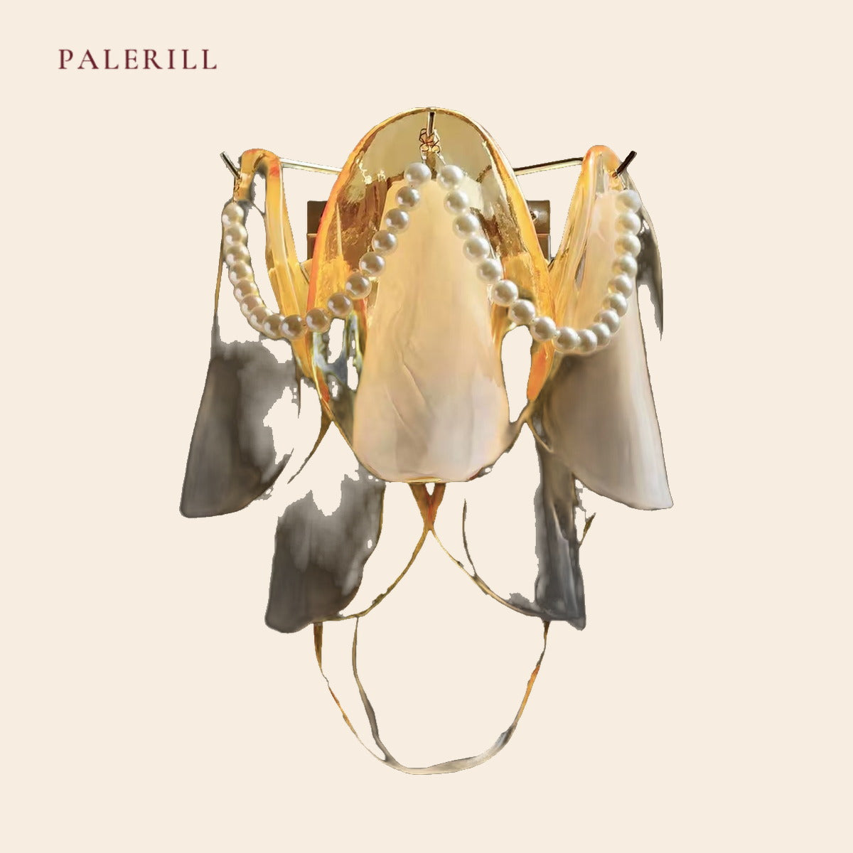 PALERILL AM0365 — French Pink Flower Pearl Wall Light (view 3)