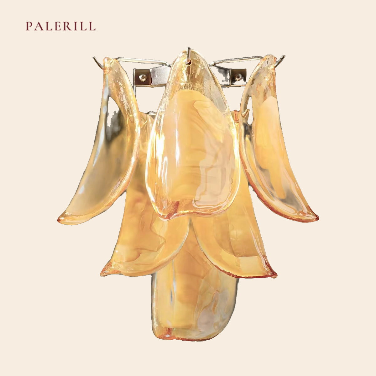 PALERILL AM0366 — Murano Petal Glass Wall Light (view 2)