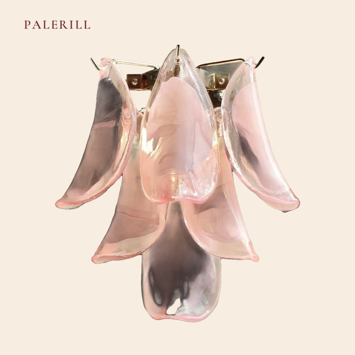 PALERILL AM0366 — Murano Petal Glass Wall Light (view 3)