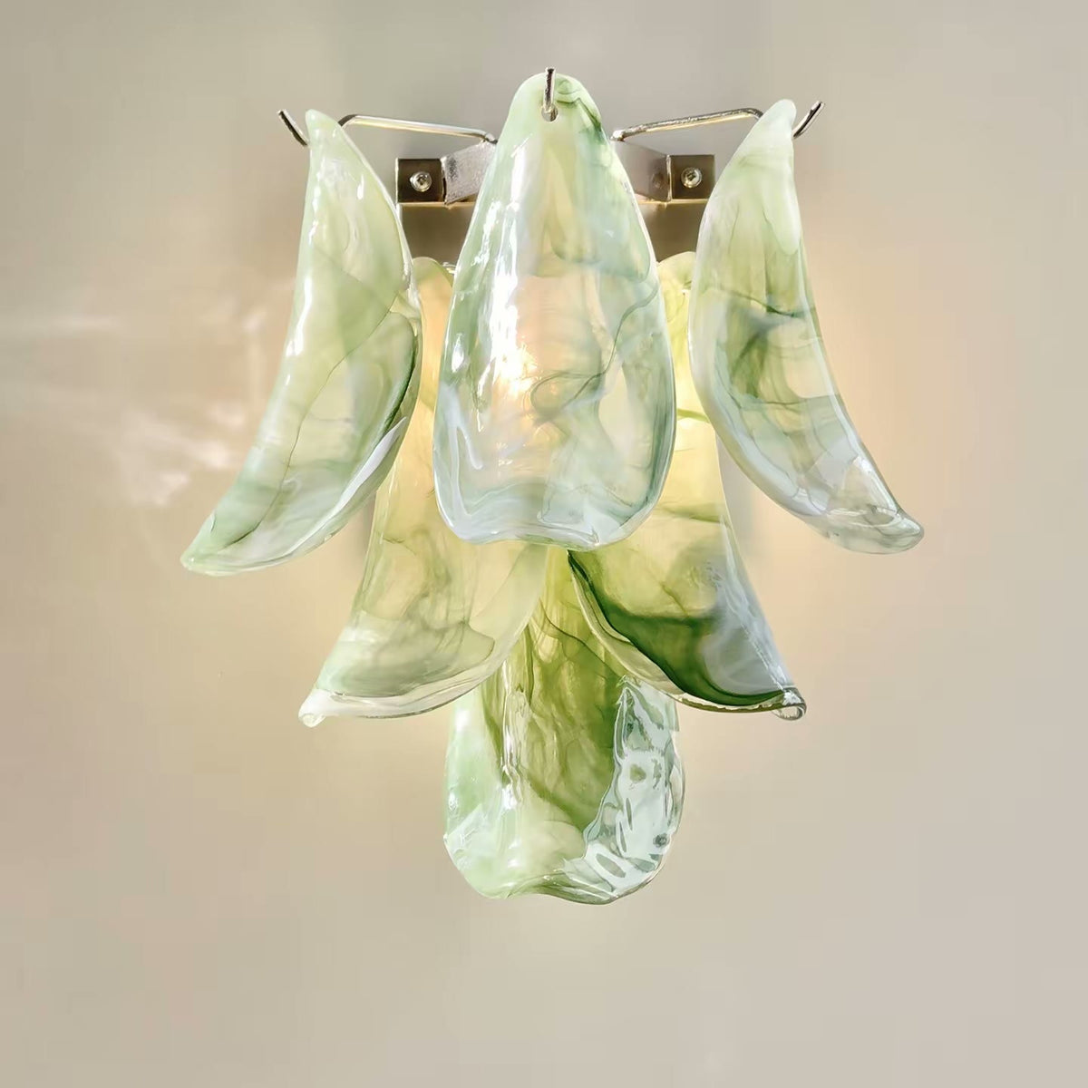 PALERILL AM0366 — Murano Petal Glass Wall Light (view 4)