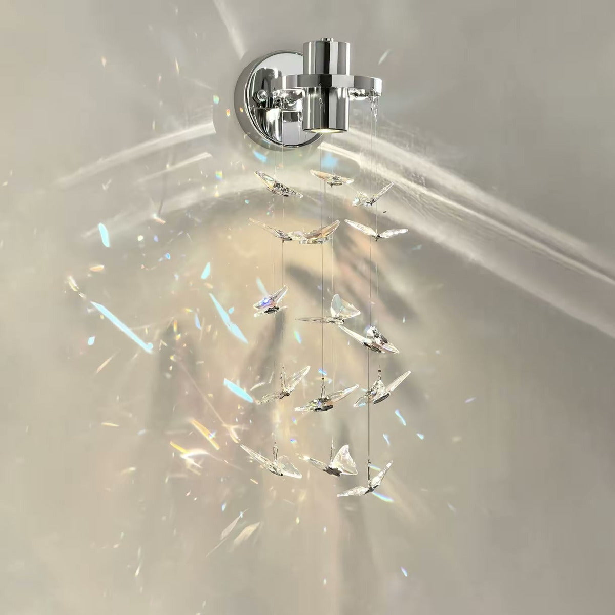 French Butterfly Crystal Wall Light — PALERILL AM0372