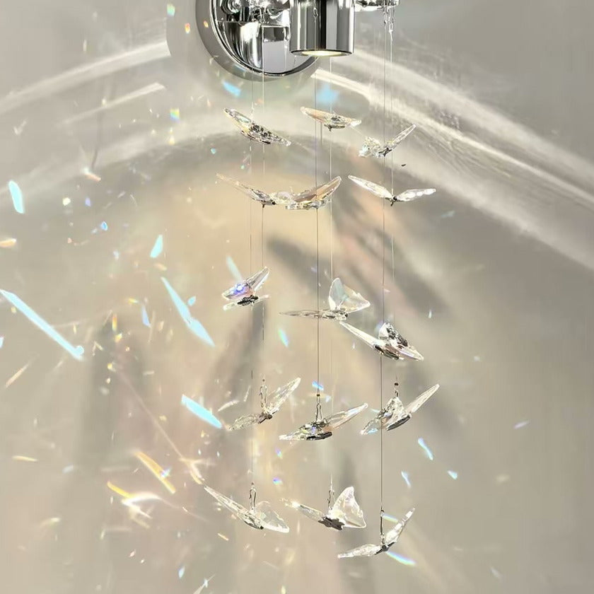 PALERILL AM0372 — French Butterfly Crystal Wall Light (view 3)