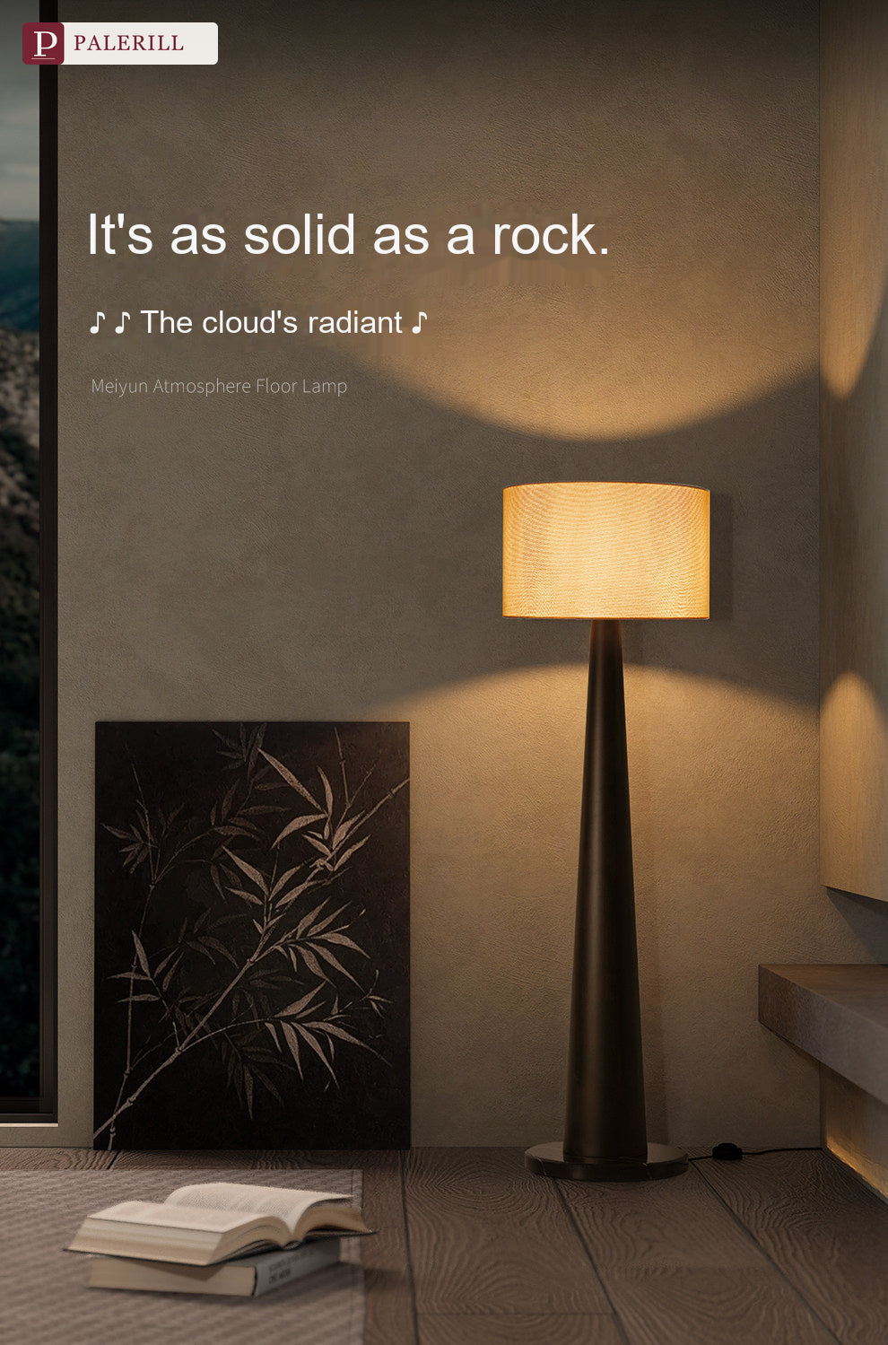 PALERILL | Italian Minimalist Designer Floor Lamp in Solid Wood