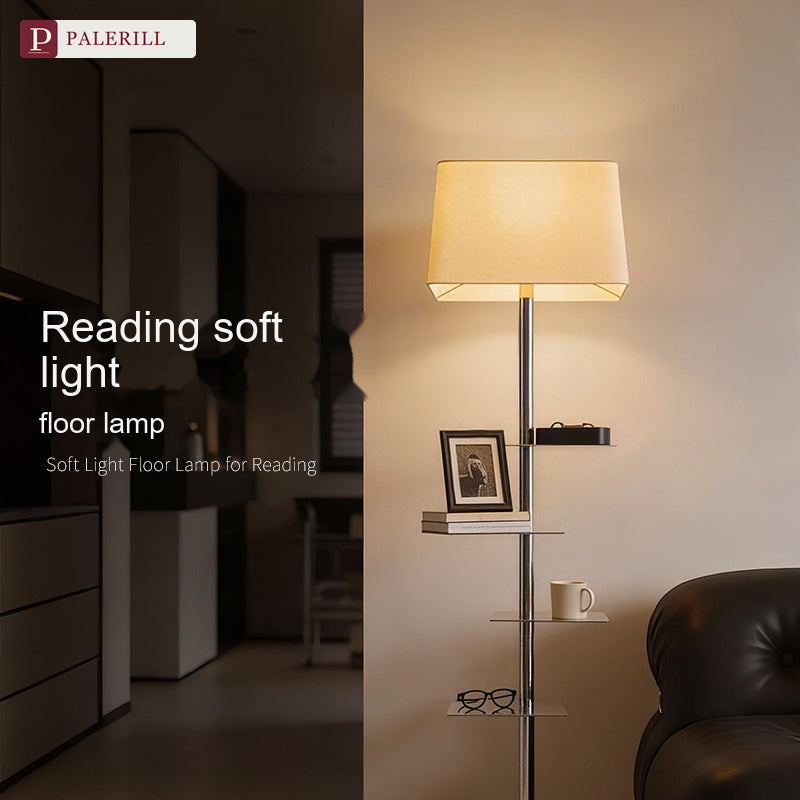 PALERILL | Smart Soft-Glow Floor Lamp with Shelf