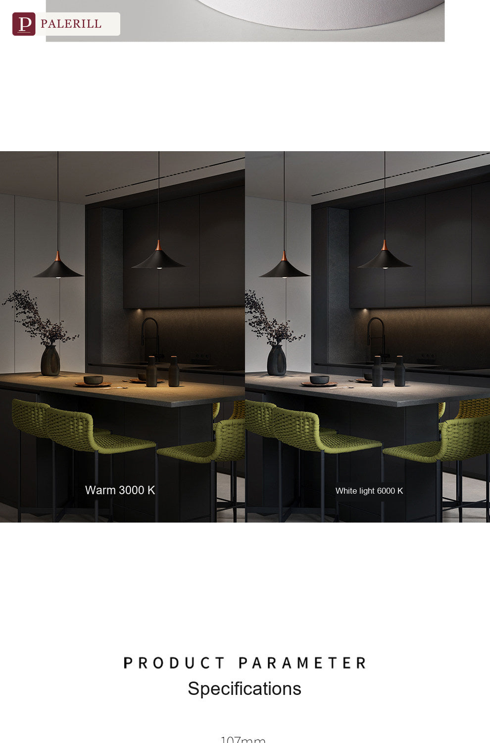 PALERILL | Italian Minimalist Wabi-Sabi Dining Pendant Light
