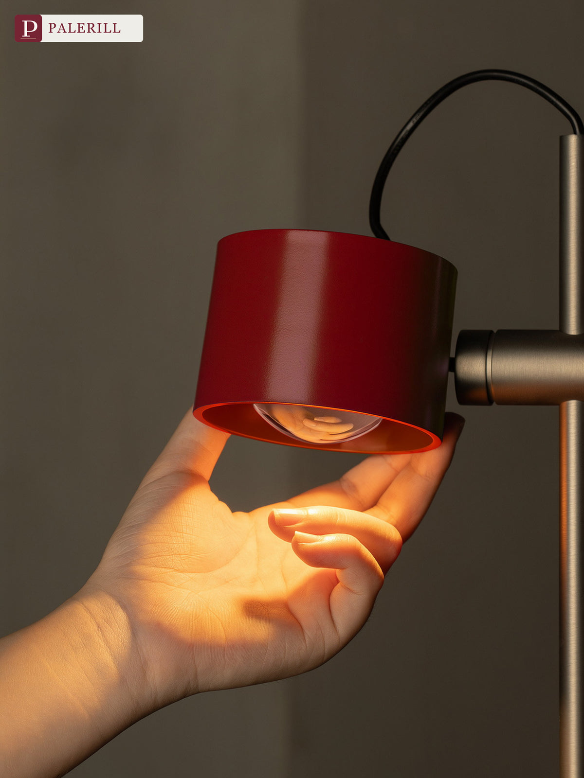 PALERILL | Red-Hood Adjustable Reading Floor Lamp