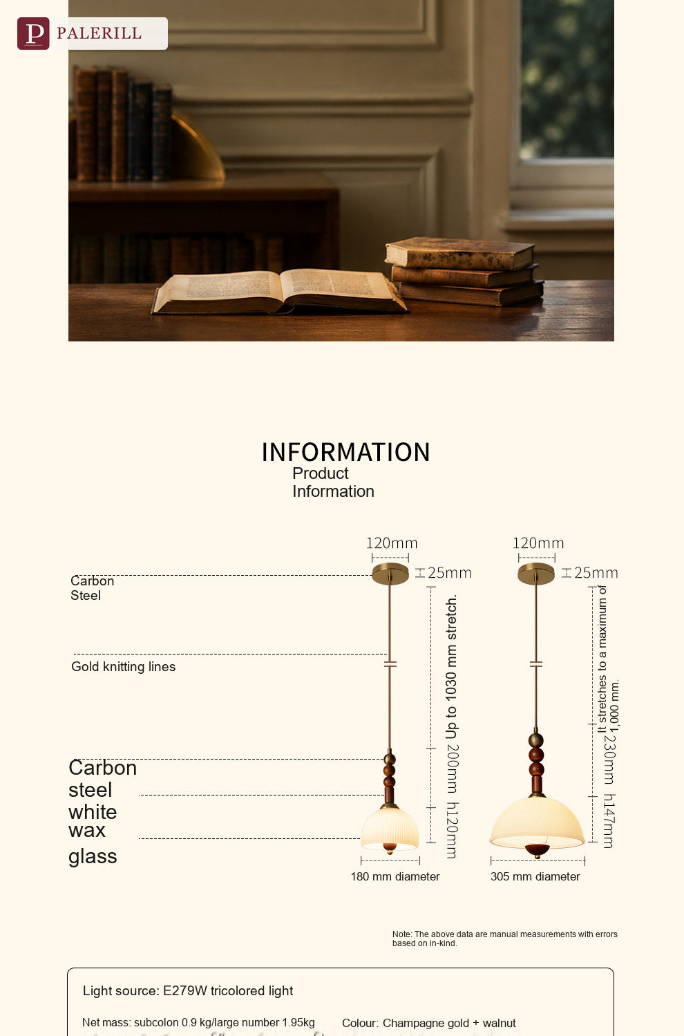 PALERILL | French Vintage Flying Saucer Wood Pendant Light