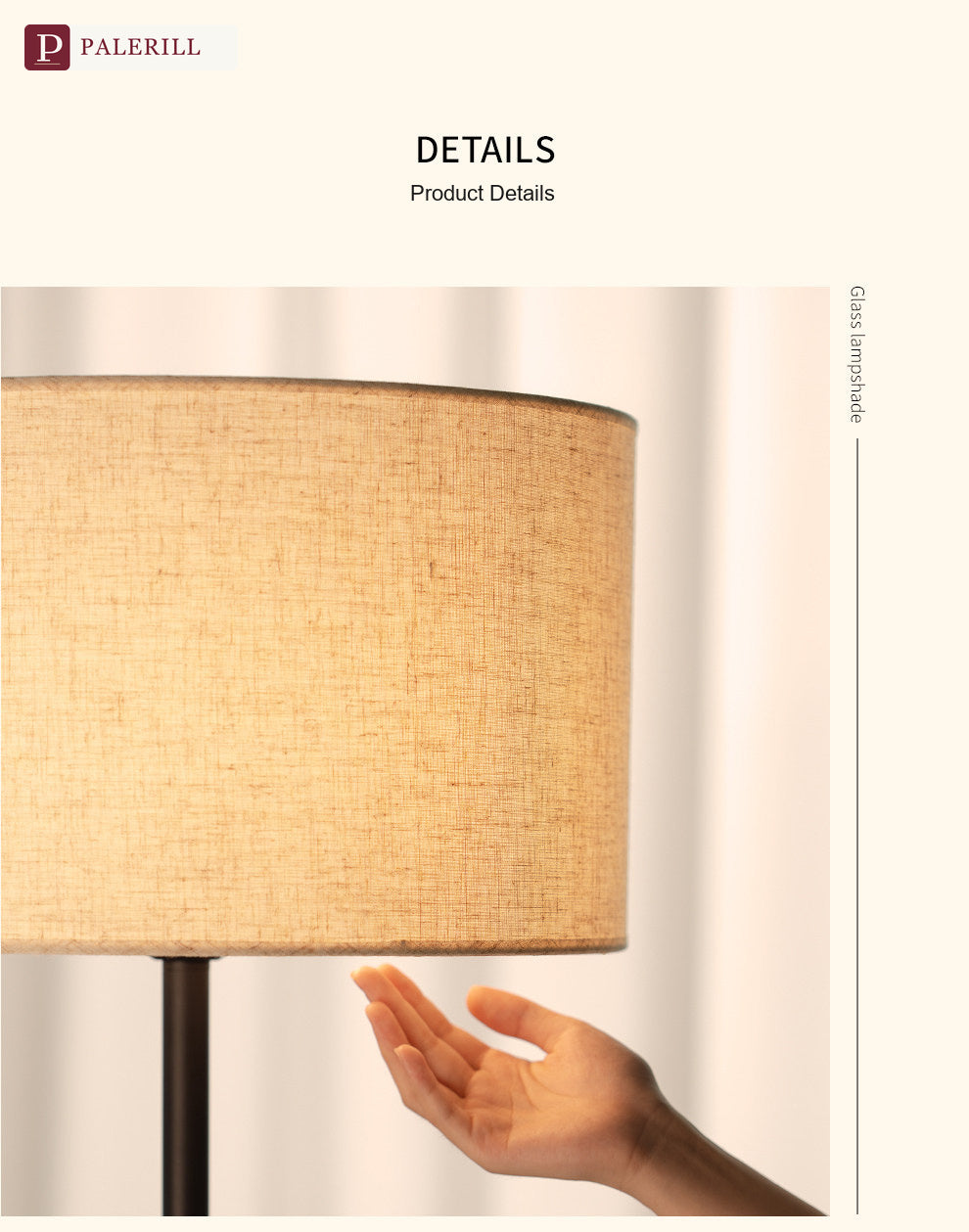 PALERILL | Vintage Floor Lamp with Integrated Side Table & Shelf
