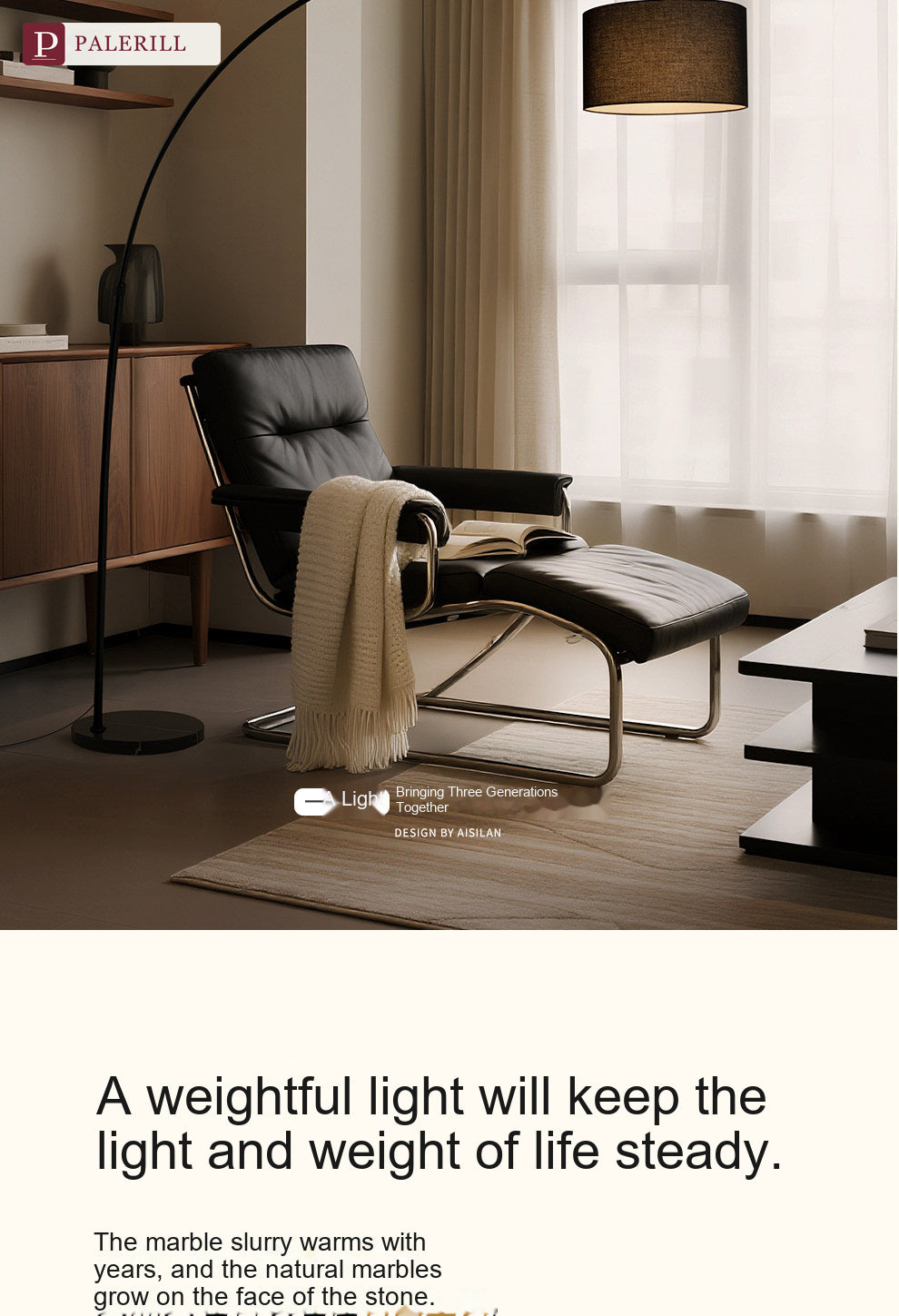 PALERILL | Italian Luxury Arc Floor Lamp