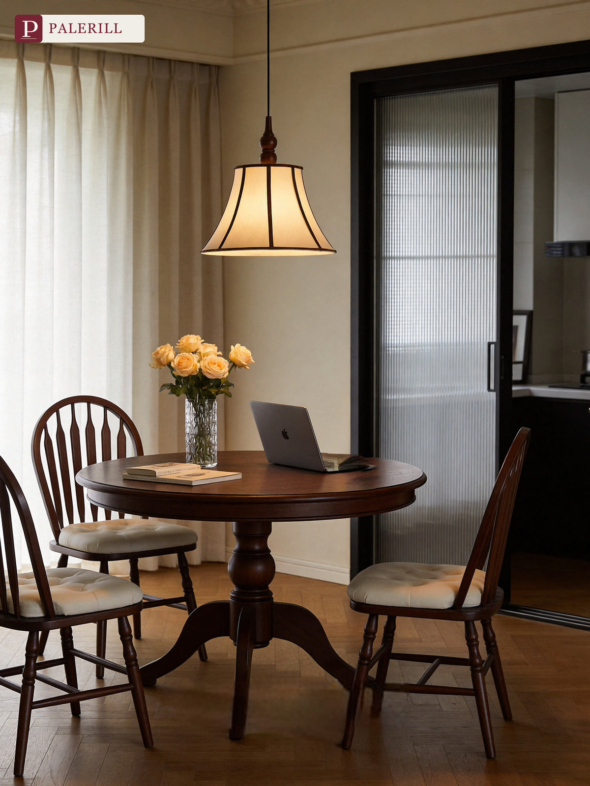PALERILL | Mid-Century Fabric Dining Pendant Light