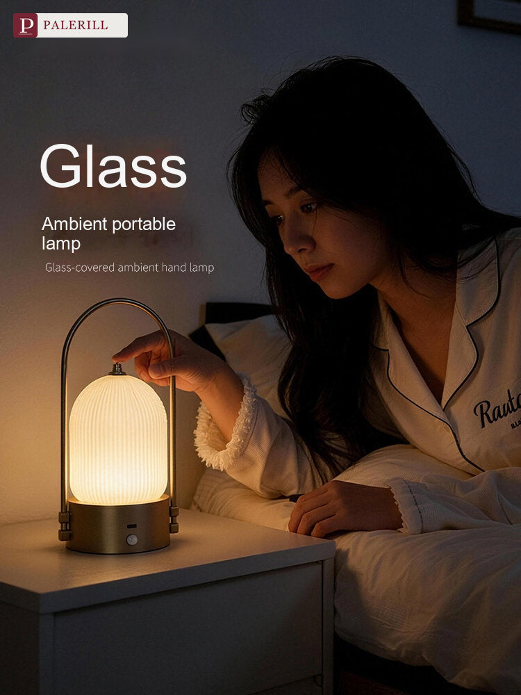 PALERILL | Rechargeable Glazed Glass Night Light with Eye-Care Glow