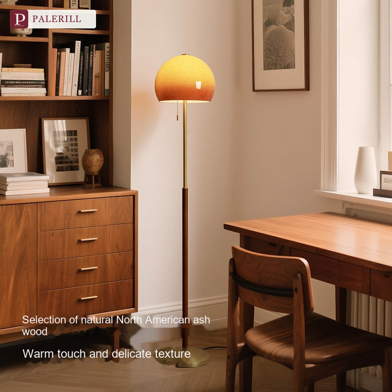 PALERILL | Vintage Sunset Mushroom Floor Lamp in Cream Glass
