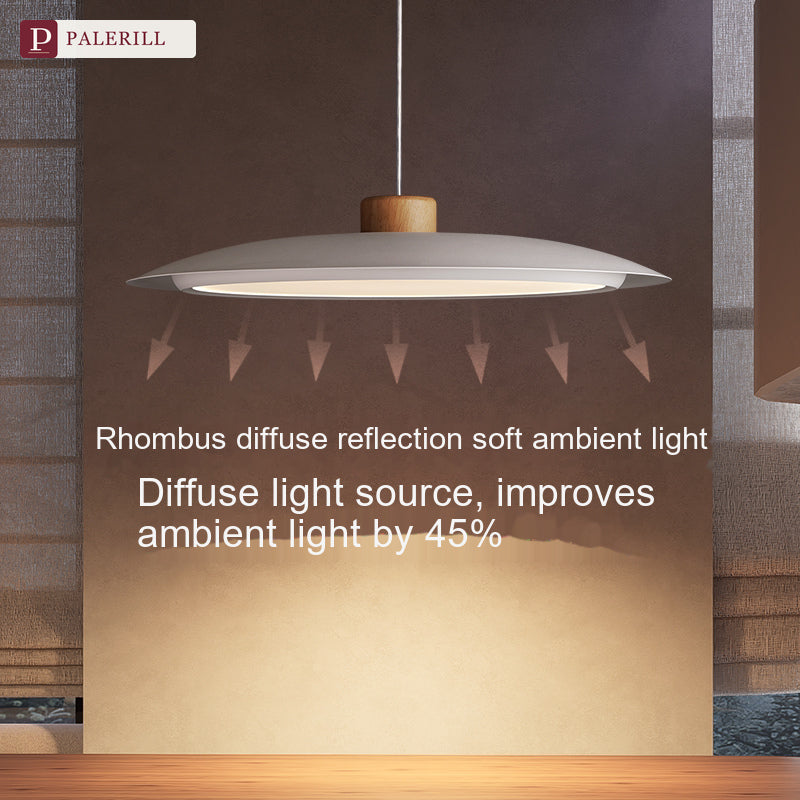 PALERILL | Full-Spectrum Wood-Tone Dining Pendant Light