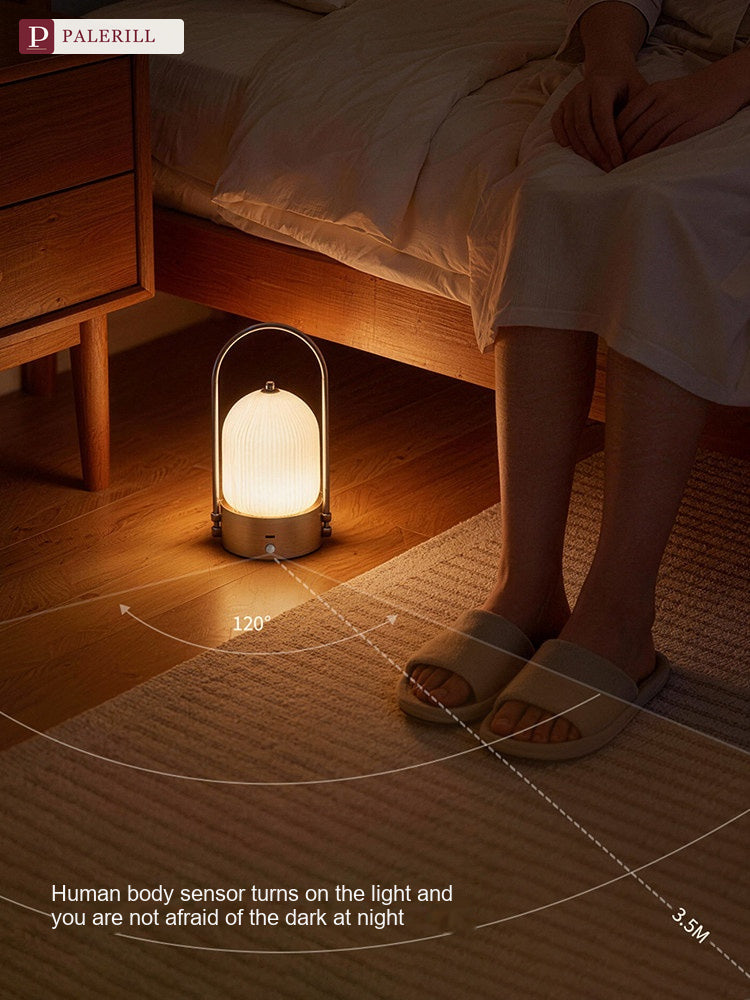 PALERILL | Rechargeable Glazed Glass Night Light with Eye-Care Glow