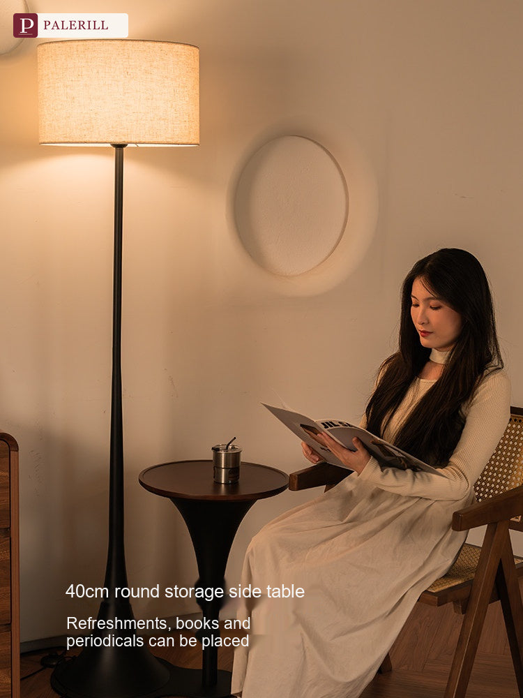 PALERILL | Vintage Floor Lamp with Integrated Side Table & Shelf