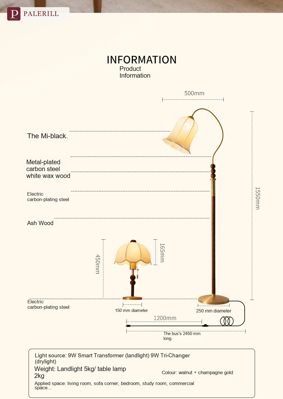 PALERILL | Nanyang Style Mid-Century Floor Lamp